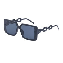 Fashion Sand Black Pc Square Chain Sunglasses