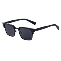 Fashion Bright Black Black All Gray Large Square Frame Sunglasses