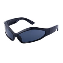 Fashion Black Frame Gray Film Pc Special-shaped Irregular Sunglasses