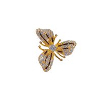 Fashion Zircon Flower Brooch-pin Style (thick Real Gold Plating) Copper Inlaid Zirconium Flower Brooch