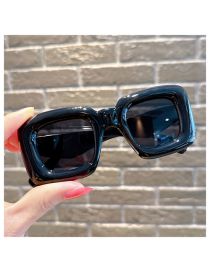 Fashion Black Internet Celebrity Funny Sunglasses Resin Square Large Frame Sunglasses