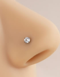Fashion Gold Titanium Steel Geometric Stud Earrings With Diamonds