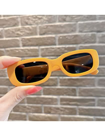 Fashion Yellow [single Pack] Small Resin Square Sunglasses