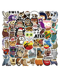 Fashion 50 Pieces Of Owl Stickers Dd102 Pvc Cartoon Waterproof Stickers