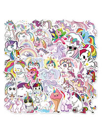 Fashion Unicorn Cny043-2 Pvc Cartoon Waterproof Stickers