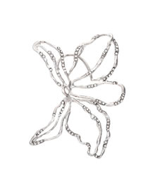 Fashion White K Alloy Diamond Flower Stud Earrings