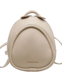 Fashion Off White Pu Large -capacity Backpack