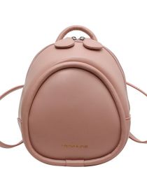Fashion Pink Pu Large -capacity Backpack