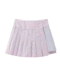 Fashion Pink Striped Patchwork Culottes
