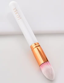 Fashion White Single White Flame Contouring Makeup Brush