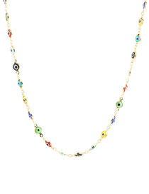 Fashion 45cm Resin Geometric Eye Chain Necklace