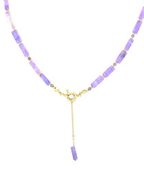 Fashion Purple Bamboo Beaded Necklace