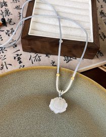 Fashion White Geometric Flower Necklace