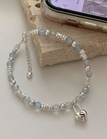 Fashion 3# Broken Silver Pearl Beaded Heart Bracelet