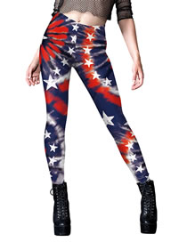 Fashion 4# Polyester Printed Trousers