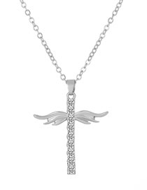 Fashion 6# Copper And Diamond Cross Necklace
