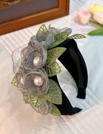 Fashion Grey Fabric Flower Headband