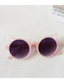 Fashion Pink Resin Cat Eye Sunglasses
