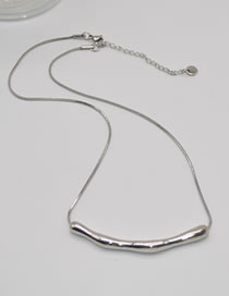 Fashion Silver Metal Ruffle Necklace