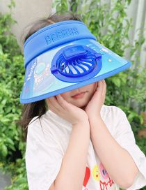 Fashion [usb + Three-speed Adjustment] Fan Cap - Cool Spaceman Plastic Cartoon Printed Children's Sunscreen Hat With Fan Empty Top (live)