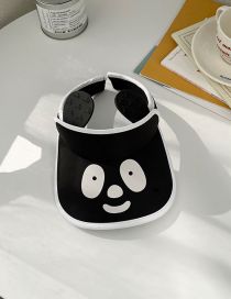 Fashion Glasses - Black Panda [summer Sunscreen Hat + Sun Pc Cartoon Empty Children's Sun Hat + Sunglasses Set