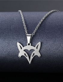Fashion 4# Stainless Steel Fox Necklace