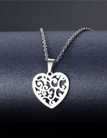 Fashion 10# Stainless Steel Heart Necklace