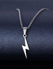 Fashion 27# Stainless Steel Lightning Necklace