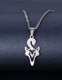 Fashion 30# Stainless Steel Fox Necklace