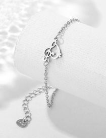 Fashion Note Stainless Steel Musical Note Bracelet