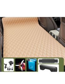 Fashion Upgraded Car Bed - Beige (configuration 3) Leather Car Inflatable Bed (live)