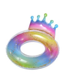 Fashion Gradient Crown 70# (suitable For 5-9 Years Old) Pvc Crown Children's Swimming Ring