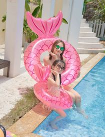 Fashion Crystal Mermaid Pink 90# (suitable For Adults) Pvc Sequined Mermaid Kids Swimming Ring