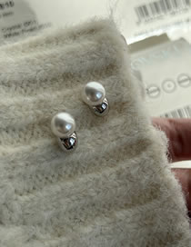 Fashion 2# Brushed Ball Stud Earrings