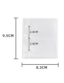 Fashion 10 Sheets Of 3-hole Double-panel Inner Pages (can Hold 2 Inches) Pvc Three-hole Loose-leaf Photo Album