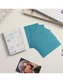 Fashion Blue 61x91mm (20 Sheets/pack) Pvc Starry Transparent Card Film Protective Cover