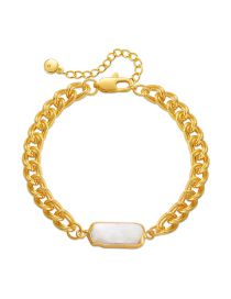 Fashion Gold Gold-plated Brass Geometric Chain Bracelet