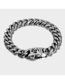 Fashion 15mm Silver 26 Inches/66cm Titanium Steel Geometric Chain Dog Chain