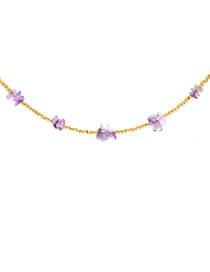 Fashion Rice Beads Irregular Stone Beaded Necklace
