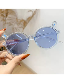 Fashion Blue Resin Cartoon Kids Sunglasses