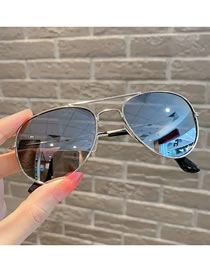 Fashion Bright Cool Silver Pc Double Beam Sunglasses