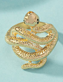 Fashion Gold Alloy Geometric Snake Ring