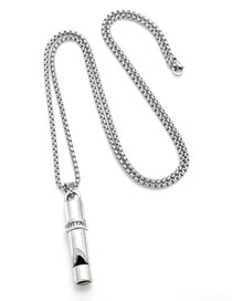 Fashion Picture Color Titanium Steel Whistle Necklace