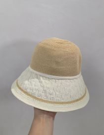 Fashion Beige Straw Big Brim Sun Hat