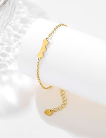 Fashion Gold Stainless Steel Heart Bracelet