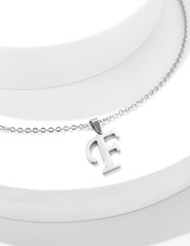 Fashion F Stainless Steel 26 Alphabet Necklace