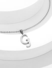 Fashion G Stainless Steel 26 Alphabet Necklace