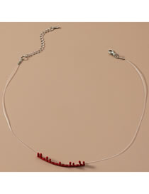 Fashion Red Acrylic Water Drop Lava Necklace