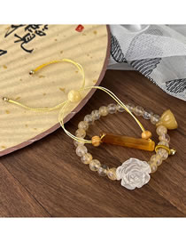 Fashion Main Picture (two-piece Set) Geometric Glass Beaded Flower Bracelet