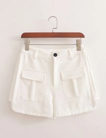 Fashion White Cargo Pocket Shorts